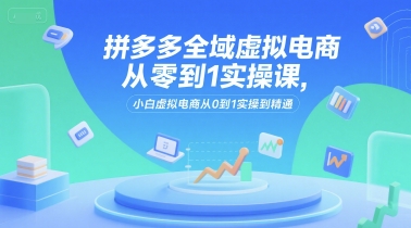 拼多多全域虚拟电商从零到1实操课，小白虚拟电商从0到1实操到精通云米网创-专注分享网络创业落地实操课程 – 全网首发_高质量项目输出云米网创