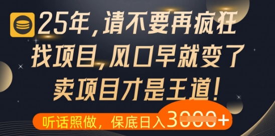 什么？25年你还在疯狂找项目做，醒醒吧，看完这些你全都懂了【揭秘】云米网创-专注分享网络创业落地实操课程 – 全网首发_高质量项目输出云米网创