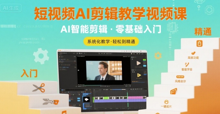 短视频AI剪辑教学视频课，入门到精通云米网创-专注分享网络创业落地实操课程 – 全网首发_高质量项目输出云米网创