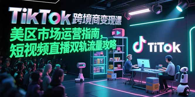 TikTok跨境电商变现课，美区市场运营指南，短视频直播双轨流量攻略云米网创-专注分享网络创业落地实操课程 – 全网首发_高质量项目输出云米网创