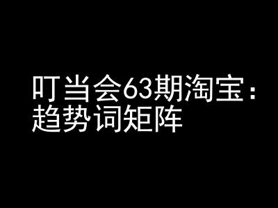 《淘宝天猫打爆班》原创高阶技术第63期，趋势词矩阵技术和玩法云米网创-专注分享网络创业落地实操课程 – 全网首发_高质量项目输出云米网创