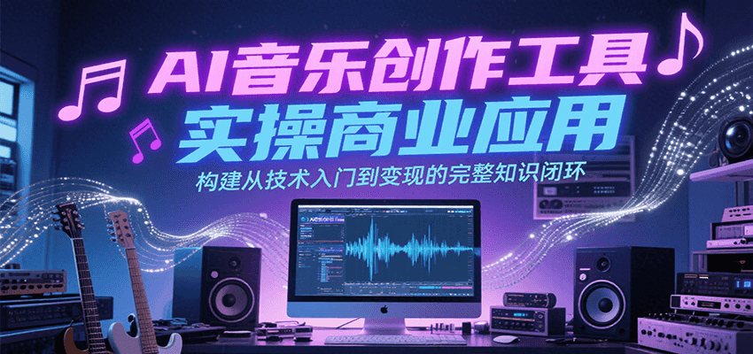 AI音乐创作工具实操商业应用，构建从技术入门到变现的完整知识闭环云米网创-专注分享网络创业落地实操课程 – 全网首发_高质量项目输出云米网创