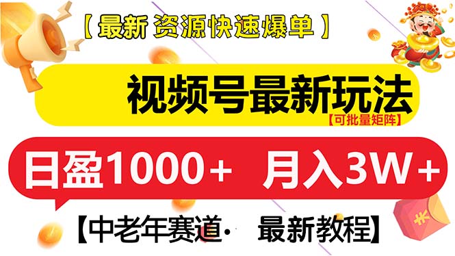 视频号最新玩法 中老年赛道 月入3W+云米网创-专注分享网络创业落地实操课程 – 全网首发_高质量项目输出云米网创