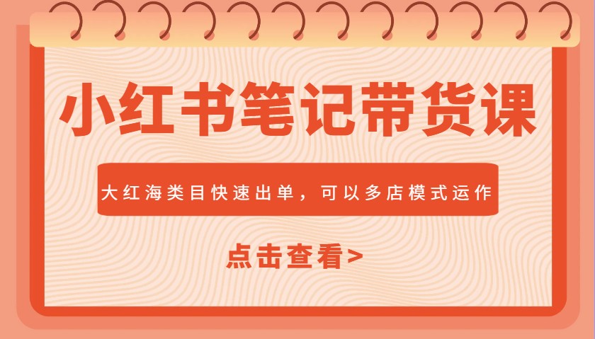 小红书笔记带货课，大红海类目快速出单，市场大，可以多店模式运作云米网创-专注分享网络创业落地实操课程 – 全网首发_高质量项目输出云米网创