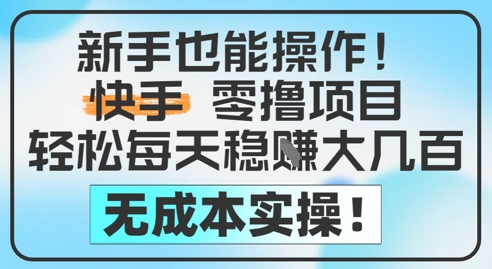 新手也能操作，快手零撸挣米，轻松每天挣2-5张，完全无成本云米网创-专注分享网络创业落地实操课程 – 全网首发_高质量项目输出云米网创