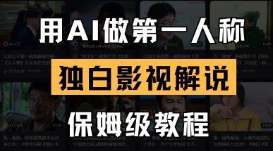 用AI做第一人称独白影视解说，手把手教学，保姆级教程云米网创-专注分享网络创业落地实操课程 – 全网首发_高质量项目输出云米网创