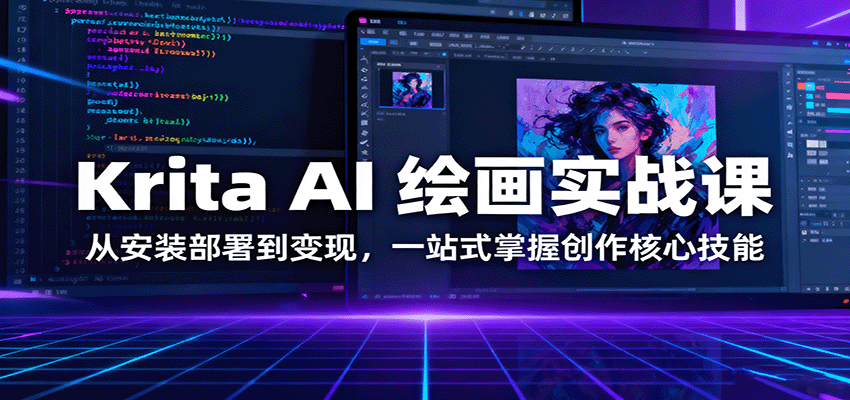 Krita AI 绘画实战课：从安装部署到变现，一站式掌握创作核心技能云米网创-专注分享网络创业落地实操课程 – 全网首发_高质量项目输出云米网创