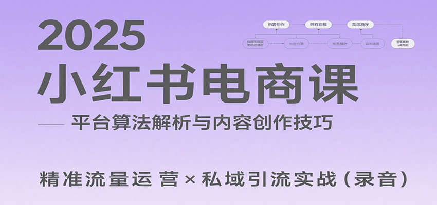 2025小红书电商课：解析算法，创作高转化内容，助力卖家获取流量实现变现(录音)云米网创-专注分享网络创业落地实操课程 – 全网首发_高质量项目输出云米网创