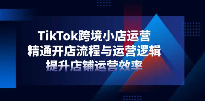 TikTok跨境小店运营，精通开店流程与运营逻辑，提升店铺运营效率云米网创-专注分享网络创业落地实操课程 – 全网首发_高质量项目输出云米网创