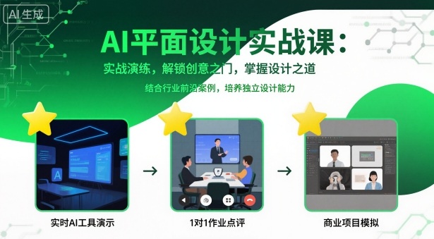 AI平面设计实战课，实战演练，解锁创意之门，掌握设计之道云米网创-专注分享网络创业落地实操课程 – 全网首发_高质量项目输出云米网创