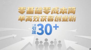零基础零成本简单高效获客创业粉，一天引流30+云米网创-专注分享网络创业落地实操课程 – 全网首发_高质量项目输出云米网创