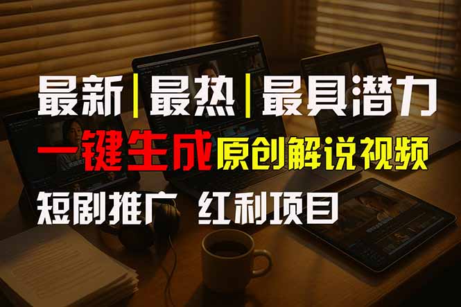 短剧推广新思路，AI一键生成原创解说视频，10分钟产出100条，30天赚了5.5w云米网创-专注分享网络创业落地实操课程 – 全网首发_高质量项目输出云米网创