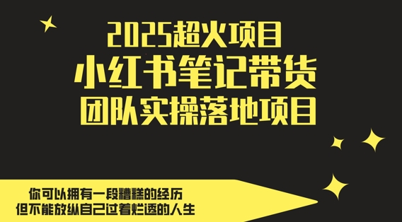 2025超火项目，副业最佳选择，小红书笔记带货团队实操落地项目，，轻松日入5张云米网创-专注分享网络创业落地实操课程 – 全网首发_高质量项目输出云米网创