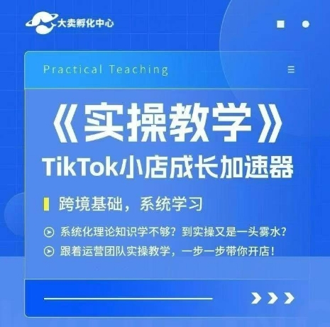 大卖家孵化中心TikTok实操课，TikTok小店成长加速器，跨境基础系统学习，一步一步带你开店云米网创-专注分享网络创业落地实操课程 – 全网首发_高质量项目输出云米网创