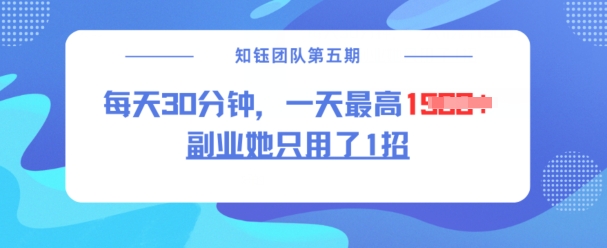 副业她只用了1招，每天30分钟，无脑二创，一天最高1.5k云米网创-专注分享网络创业落地实操课程 – 全网首发_高质量项目输出云米网创