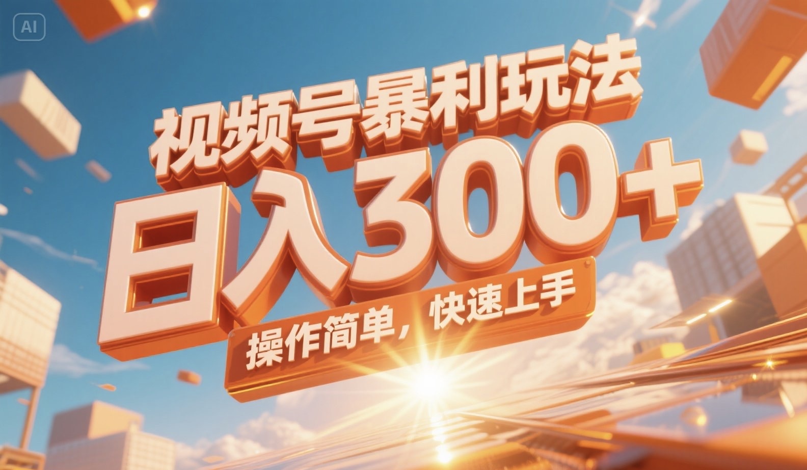 视频号暴利玩法，日入300+，操作简单，快速上手。云米网创-专注分享网络创业落地实操课程 – 全网首发_高质量项目输出云米网创