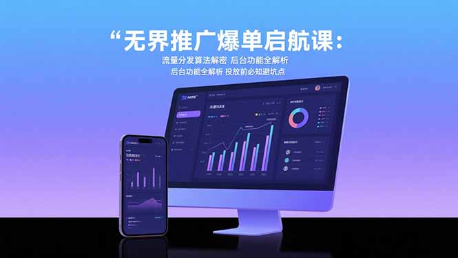 无界推广爆单启航课：流量分发算法解密 后台功能全解析 投放前必知避坑点云米网创-专注分享网络创业落地实操课程 – 全网首发_高质量项目输出云米网创