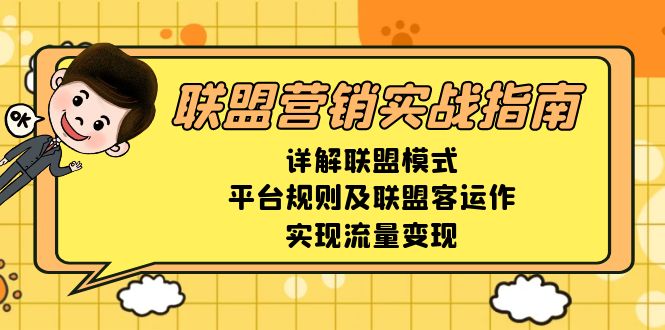 联盟营销实战指南，详解联盟模式、平台规则及联盟客运作，实现流量变现云米网创-专注分享网络创业落地实操课程 – 全网首发_高质量项目输出云米网创