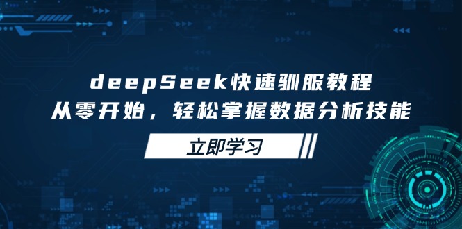 deepSeek快速驯服教程，从零开始，轻松掌握数据分析技能云米网创-专注分享网络创业落地实操课程 – 全网首发_高质量项目输出云米网创
