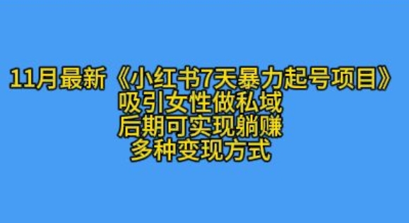 K总部落11月最新小红书7天暴力起号项目，吸引女性做私域【揭秘】云米网创-专注分享网络创业落地实操课程 – 全网首发_高质量项目输出云米网创