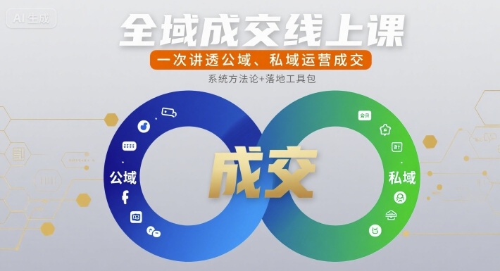 全域成交线上课，一次讲透公域、私域运营成交云米网创-专注分享网络创业落地实操课程 – 全网首发_高质量项目输出云米网创
