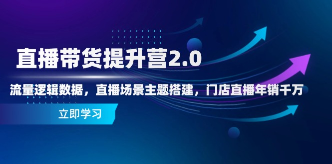 直播带货提升营2.0：流量逻辑数据，直播场景主题搭建，门店直播年销千万云米网创-专注分享网络创业落地实操课程 – 全网首发_高质量项目输出云米网创