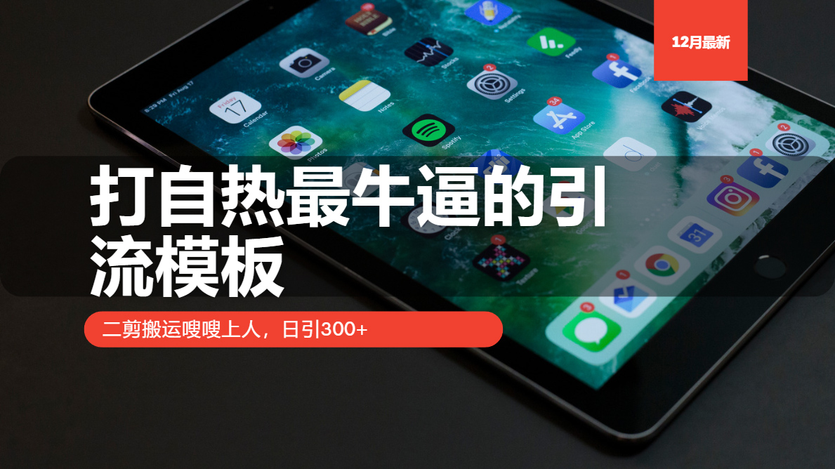打自热最牛逼的引流模板，二剪搬运嗖嗖上人，日引300+云米网创-专注分享网络创业落地实操课程 – 全网首发_高质量项目输出云米网创