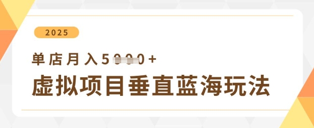 虚拟项目垂直玩法，实现单店月入5k+云米网创-专注分享网络创业落地实操课程 – 全网首发_高质量项目输出云米网创