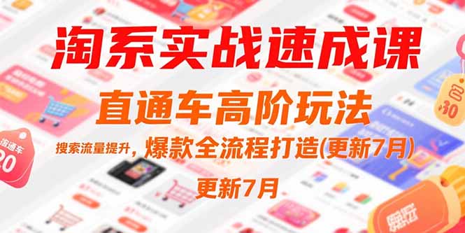 淘系实战速成课，直通车高阶玩法，搜索流量提升，爆款全流程打造(更新7月云米网创-专注分享网络创业落地实操课程 – 全网首发_高质量项目输出云米网创