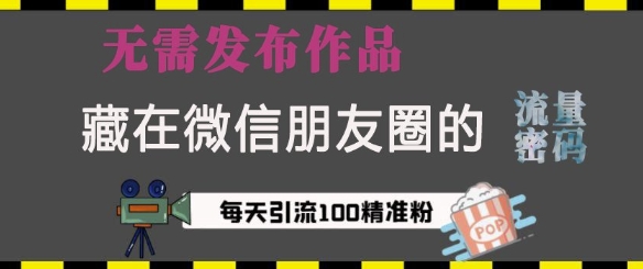 藏在微信朋友圈的流量密码，无需发布作品，单日引流100+精准创业粉【揭秘】云米网创-专注分享网络创业落地实操课程 – 全网首发_高质量项目输出云米网创