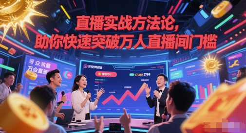 直播实战方法论，助你快速突破万人直播间门槛云米网创-专注分享网络创业落地实操课程 – 全网首发_高质量项目输出云米网创