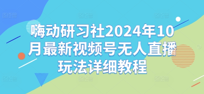 嗨动研习社2024年10月最新视频号无人直播玩法详细教程云米网创-专注分享网络创业落地实操课程 – 全网首发_高质量项目输出云米网创