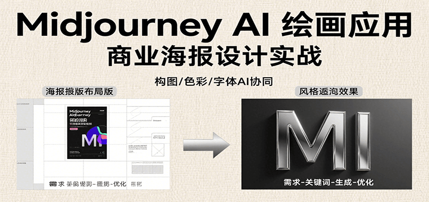Midjourney AI绘画应用，关键词指令解析、漫画头像制作、海报设计、3D人物生成等云米网创-专注分享网络创业落地实操课程 – 全网首发_高质量项目输出云米网创