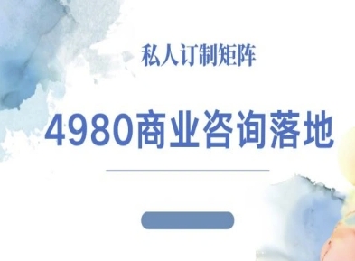 4980商业咨询师落地课程-ip运营高客单教程云米网创-专注分享网络创业落地实操课程 – 全网首发_高质量项目输出云米网创