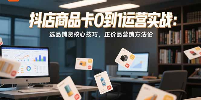 抖店商品卡0到1运营实战：选品铺货核心技巧，正价品营销方法论云米网创-专注分享网络创业落地实操课程 – 全网首发_高质量项目输出云米网创