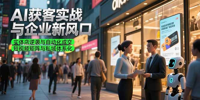 AI获客实战与企业新风口，实体店逆袭与自动化成交 短视频矩阵与私域体系化云米网创-专注分享网络创业落地实操课程 – 全网首发_高质量项目输出云米网创