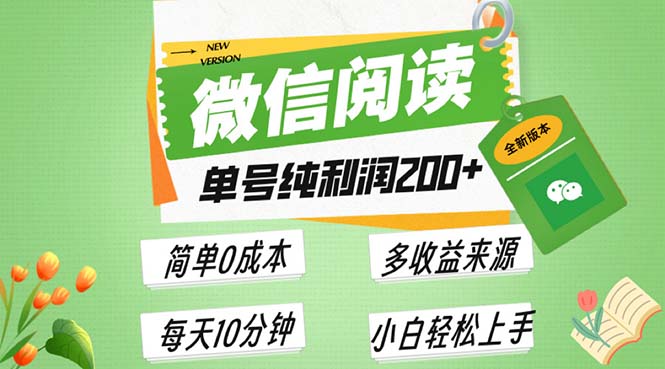 最新微信阅读6.0，每日5分钟，单号利润200+，可批量放大操作，简单0成本云米网创-专注分享网络创业落地实操课程 – 全网首发_高质量项目输出云米网创