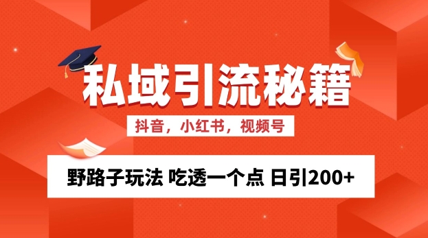 私域流量的精准化获客方法 野路子玩法 吃透一个点 日引200+ 【揭秘】云米网创-专注分享网络创业落地实操课程 – 全网首发_高质量项目输出云米网创