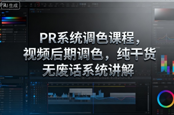 PR系统调色课程，视频后期调色，纯干货无废话系统讲解云米网创-专注分享网络创业落地实操课程 – 全网首发_高质量项目输出云米网创