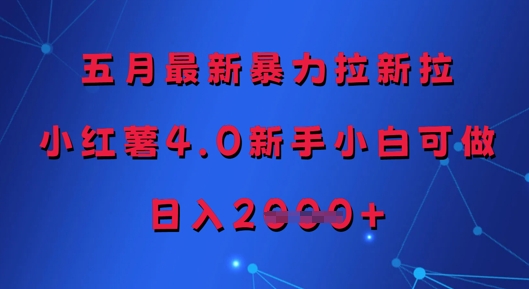 五月最新暴力拉新拉，小红薯4.0新手小白可做，日入多张云米网创-专注分享网络创业落地实操课程 – 全网首发_高质量项目输出云米网创