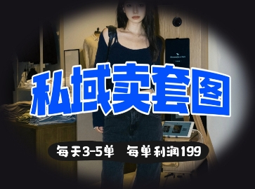 私域卖套图每天3-5单，每单利润99云米网创-专注分享网络创业落地实操课程 – 全网首发_高质量项目输出云米网创