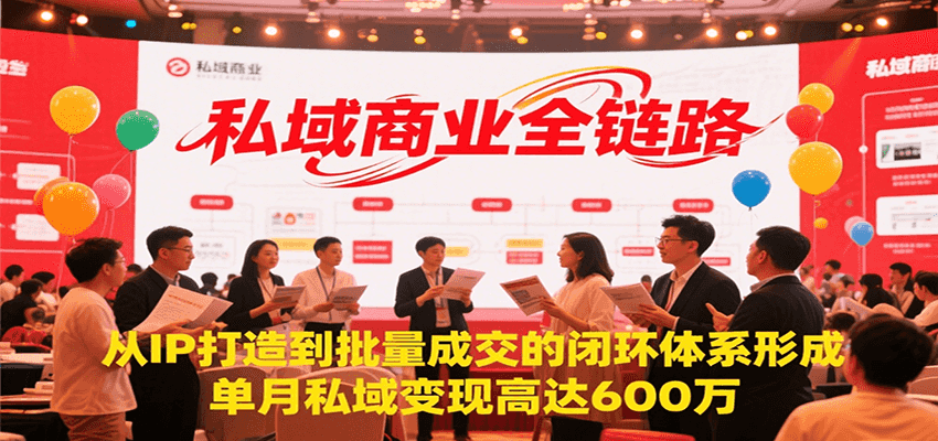 私域商业全链路，从IP打造到批量成交的闭环体系形成，单月私域变现600万云米网创-专注分享网络创业落地实操课程 – 全网首发_高质量项目输出云米网创