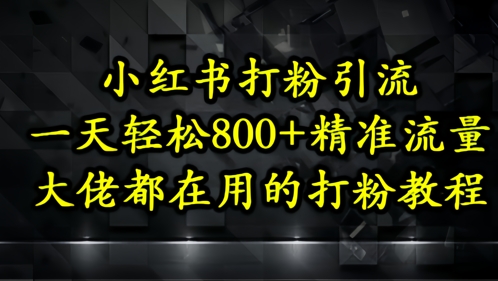 小红书打粉引流，一天轻松500+精准流量，大佬都在用的打粉教程云米网创-专注分享网络创业落地实操课程 – 全网首发_高质量项目输出云米网创
