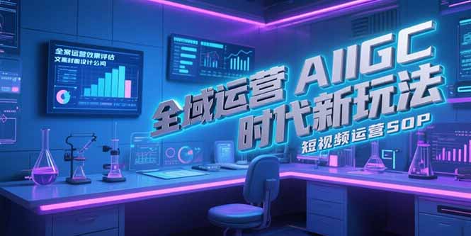 全域运营AIGC时代新玩法，文案封面设计公式，短视频运营SOP云米网创-专注分享网络创业落地实操课程 – 全网首发_高质量项目输出云米网创