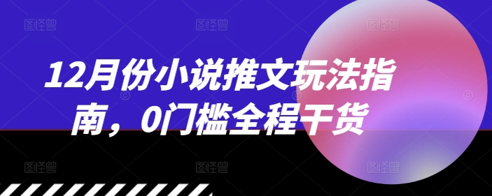 12月份小说推文玩法指南，0门槛全程干货云米网创-专注分享网络创业落地实操课程 – 全网首发_高质量项目输出云米网创