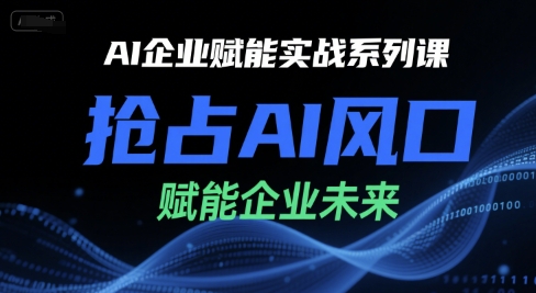 AI企业赋能实战系列课，抢占AI风口，赋能企业未来云米网创-专注分享网络创业落地实操课程 – 全网首发_高质量项目输出云米网创
