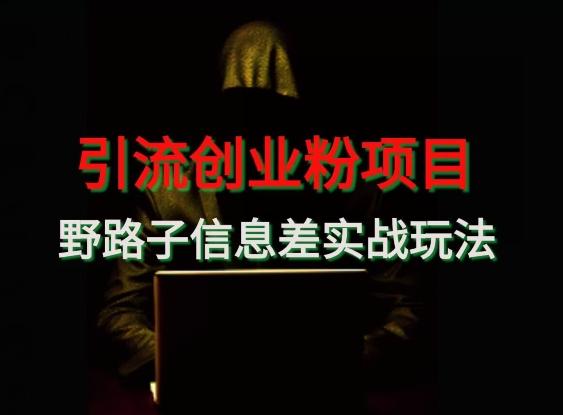 【引流创业粉】野路子信息差玩法实战教学云米网创-专注分享网络创业落地实操课程 – 全网首发_高质量项目输出云米网创