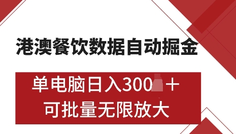 港澳数据全自动掘金，单电脑日入5张，可矩阵批量无限操作【仅揭秘】云米网创-专注分享网络创业落地实操课程 – 全网首发_高质量项目输出云米网创