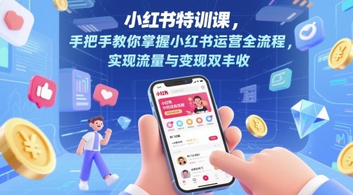 小红书特训课，手把手教你掌握小红书运营全流程，实现流量与变现双丰收云米网创-专注分享网络创业落地实操课程 – 全网首发_高质量项目输出云米网创