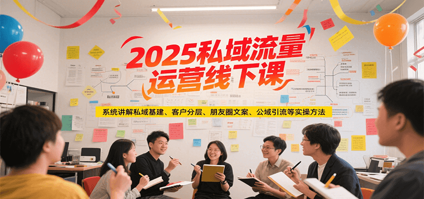 2025私域流量运营线下课，系统讲解私域基建/客户分层/朋友圈文案/公域引流等实操方法云米网创-专注分享网络创业落地实操课程 – 全网首发_高质量项目输出云米网创